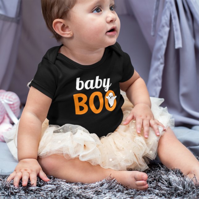 Baby Boo Family Matching Halloween Black Orange Baby Bodysuit (Creator Uploaded)