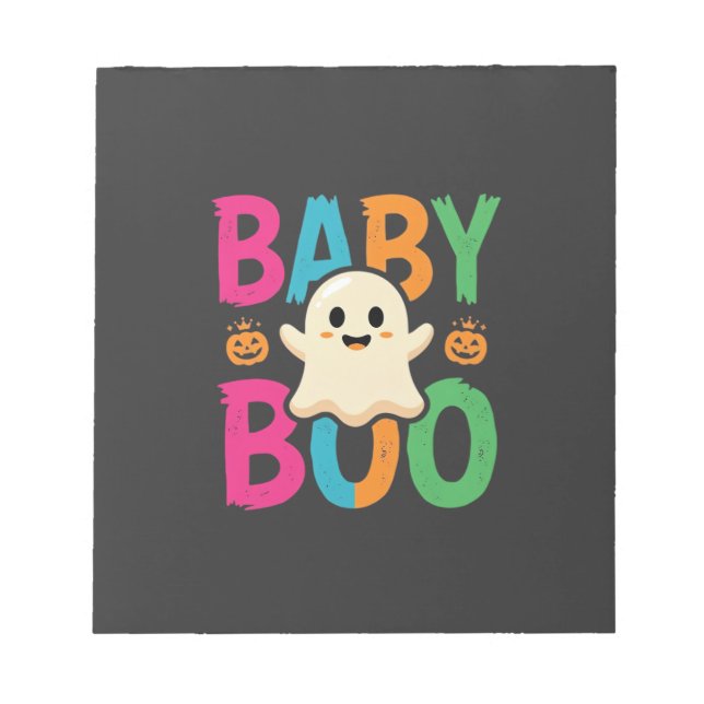 Baby Boo Halloween Ghost Design_1 Notepad (Front)