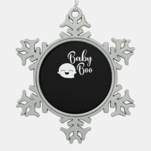 Baby Boo Halloween  Snowflake Pewter Christmas Ornament