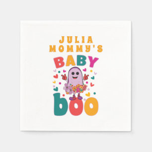 Baby Boo October Newborn Pastel Ghost Hallowen Napkin