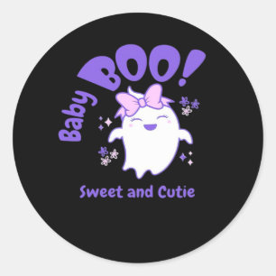 Baby Boo Sweet Toddler Halloween Design Classic Round Sticker