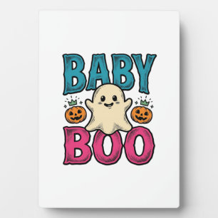 Baby Boo Vintage Halloween Ghost Shirt Design_1 Plaque