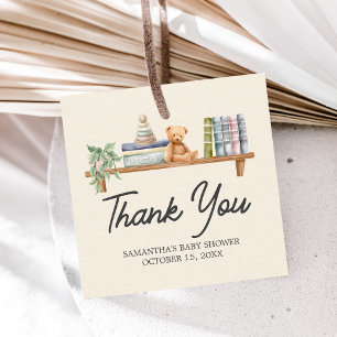 Baby Books and Brunch Neutral Baby Shower Favour Tags