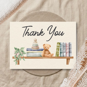 Baby Books and Brunch Neutral Baby Shower Thank You Card