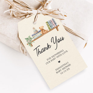 Baby Books and Brunch Neutral Shower Favour Tags