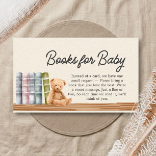 Baby Books & Brunch Neutral Shower Books for Baby Enclosure Card