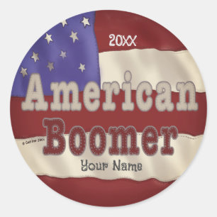 Baby Boomer birthday custom sticker