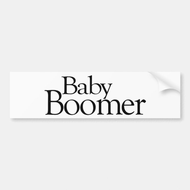 Baby Boomer Bumper Sticker (Front)