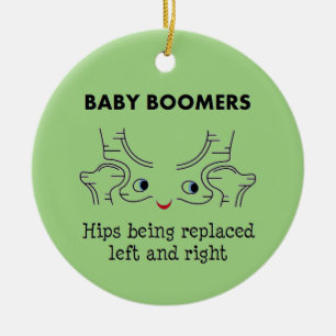 Baby Boomers – Hips being replaced left and righ Ceramic Tree Decoration