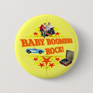 Baby Boomers Rock 6 Cm Round Badge
