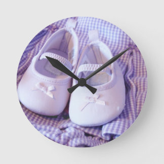 Baby Booties shoes clocks Lavender Baby Shoes