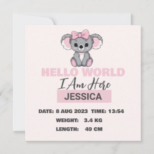 Baby Born Details Pink Koala Announcement
