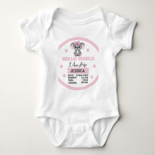 Baby Born Details Pink Koala Bodysuit
