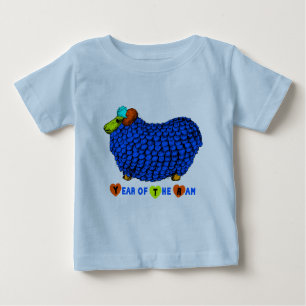 Baby Born in Ram Goat Year Blue Bodysuit