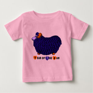 Baby Born in Ram Goat Year Purple Bodysuit
