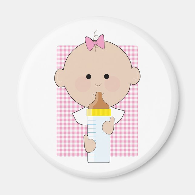 Baby Bottle Girl Magnet (Front)