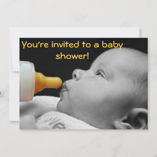 Baby Bottle: You're invited to a baby shower! Invitation (Front)