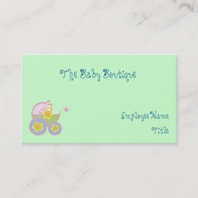 Baby Boutique Customised Business Cards (Front)
