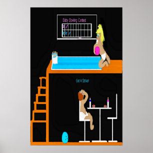 baby bowling poster Poster