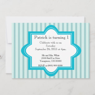 Baby Boy 1st birthday Invitation