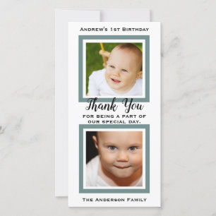 Baby Boy 1st Birthday Thank You