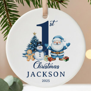 Baby Boy 1st Christmas Ceramic Tree Decoration