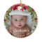 Baby Boy 1st Christmas Holly Wreath Photo Keepsake