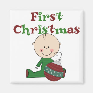 Baby Boy 1st Christmas Tshirts and Gifts Magnet