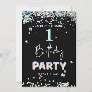 *~* BABY BOY 1st One First BALLOON Birthday  Invitation