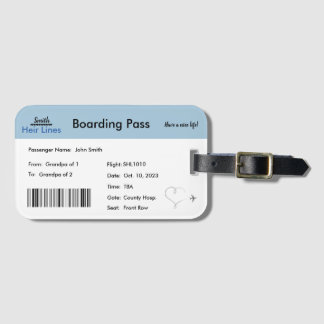 Baby Boy Adoption Announcement Luggage Tag