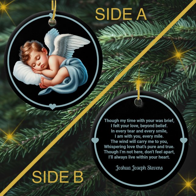 Baby Boy Angel Memorial Wind Chime Ceramic Tree Decoration (Creator Uploaded)