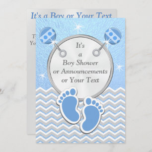 Baby Boy Announcement Cards Baby Shower Invitation