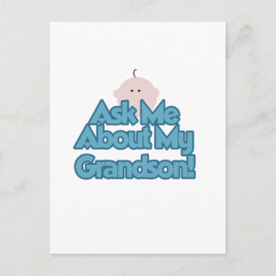 Baby Boy Ask About My Grandson Tshirts and Gifts Postcard