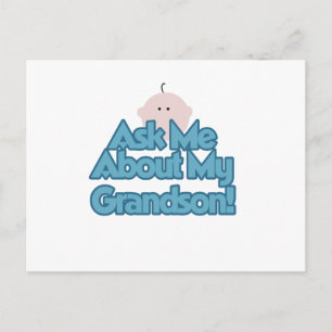 Baby Boy Ask About My Grandson Tshirts and Gifts Postcard