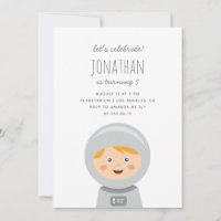 Baby boy astronaut. Kids space birthday party