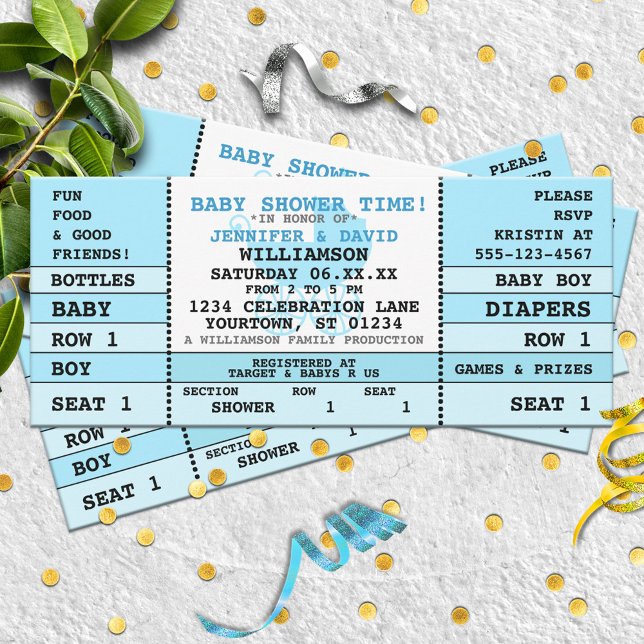 Baby Boy Baby Shower Concert Ticket Invitation (Creator Uploaded)