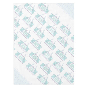 Baby boy baby shower elephant tablecloth