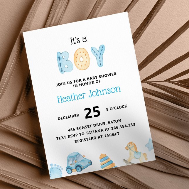 Baby Boy Baby Shower Invitation (Creator Uploaded)