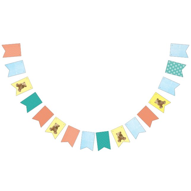 Baby Boy Baby Teddy Bear Party Banner (All)