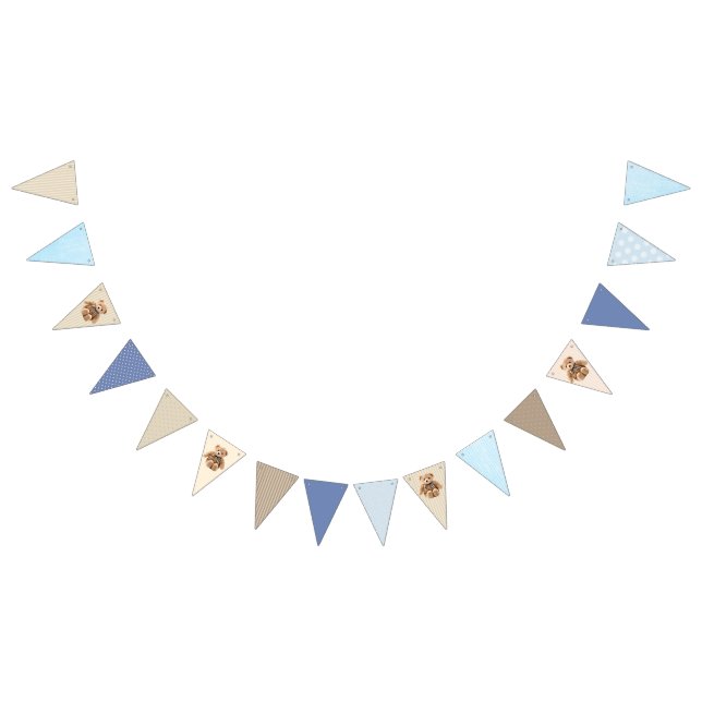 Baby Boy Baby Teddy Bear Party Banner (All)