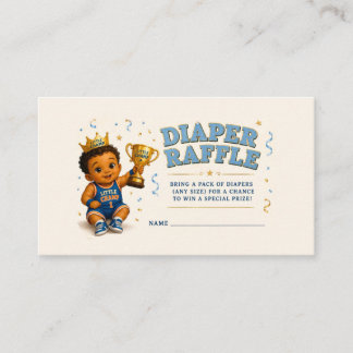 Baby Boy Basketball Diaper Raffle Baby Shower Game Business Card