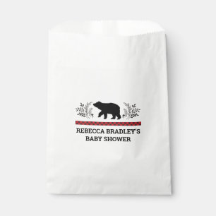 Baby Boy Bear Lumberjack Favor Bags
