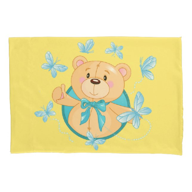 Baby Boy Bear Pillowcase (Front)