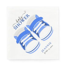 BABY BOY BLUE BOOTIES BABY SHOWER Napkins