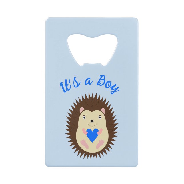 Baby Boy Blue Heart Hedgehog Custom (Front)