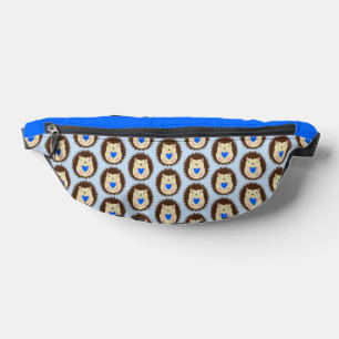 Baby Boy Blue Heart Hedgehog Patterned Bum Bags