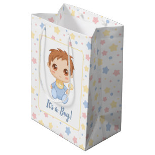Baby Boy Blue Jumpsuit Medium Gift Bag