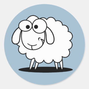 Baby boy blue lamb stickers