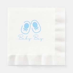 Baby Boy Blue Shoes Baby Shower Napkin