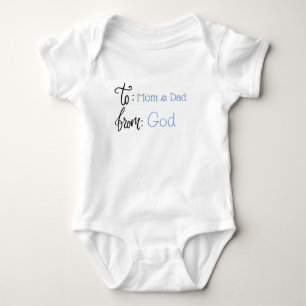 Baby Boy Blue Typography Script Bodysuit